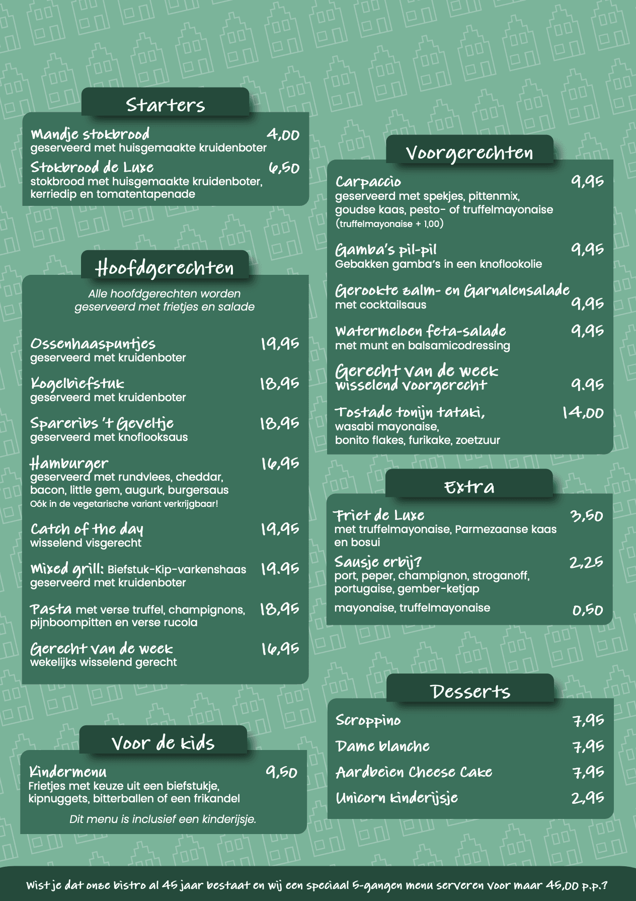 Menukaart Juni 2025